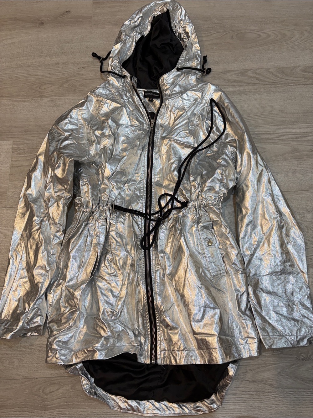 PrettyLittleThing Silver Hooded Utility Jacket